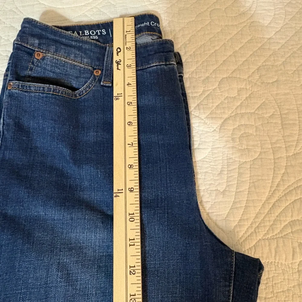 Talbots Dark Blue Straight Crop Jeans - Picture 4 of 6